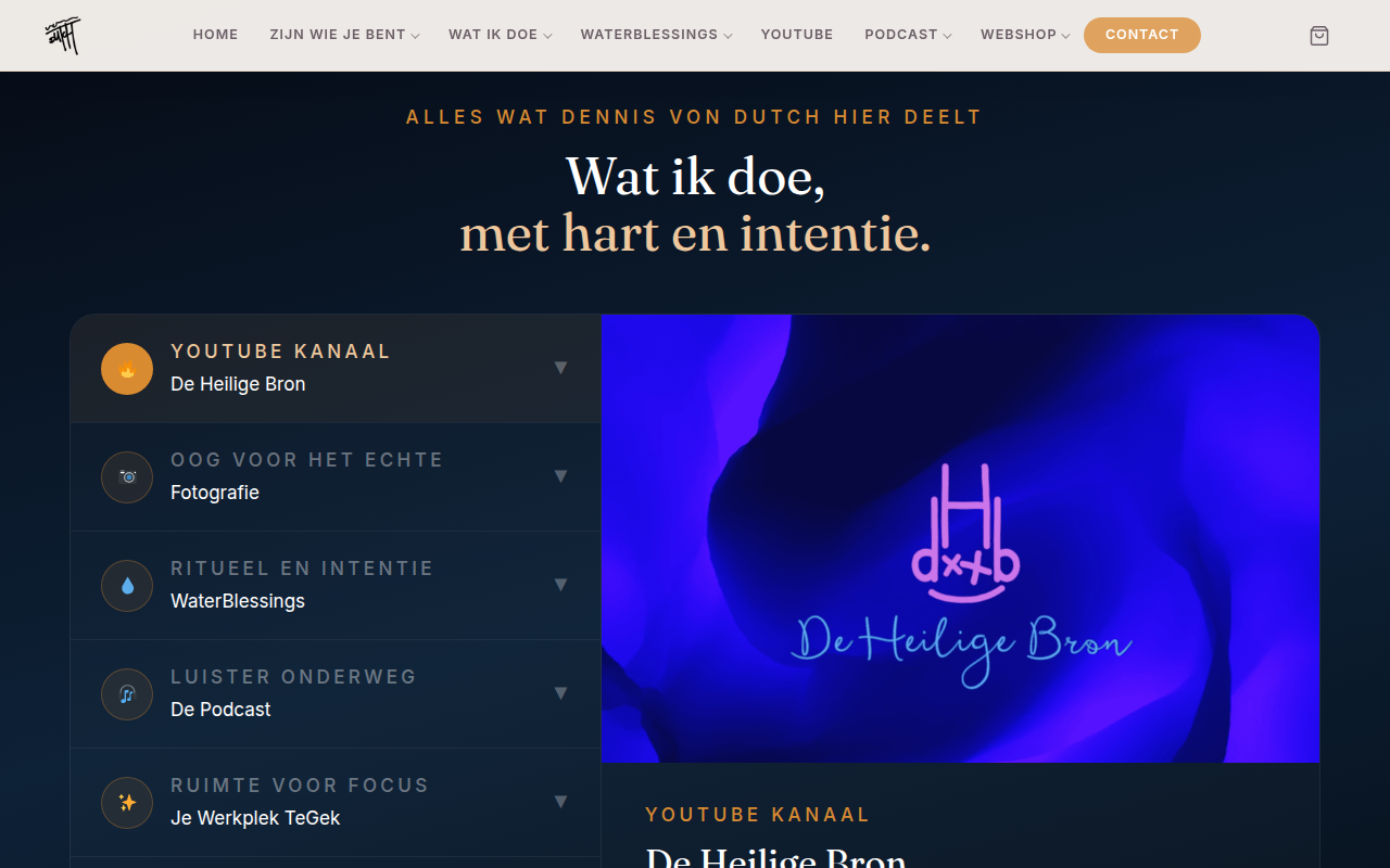 Screenshot van dennisvondutch.com