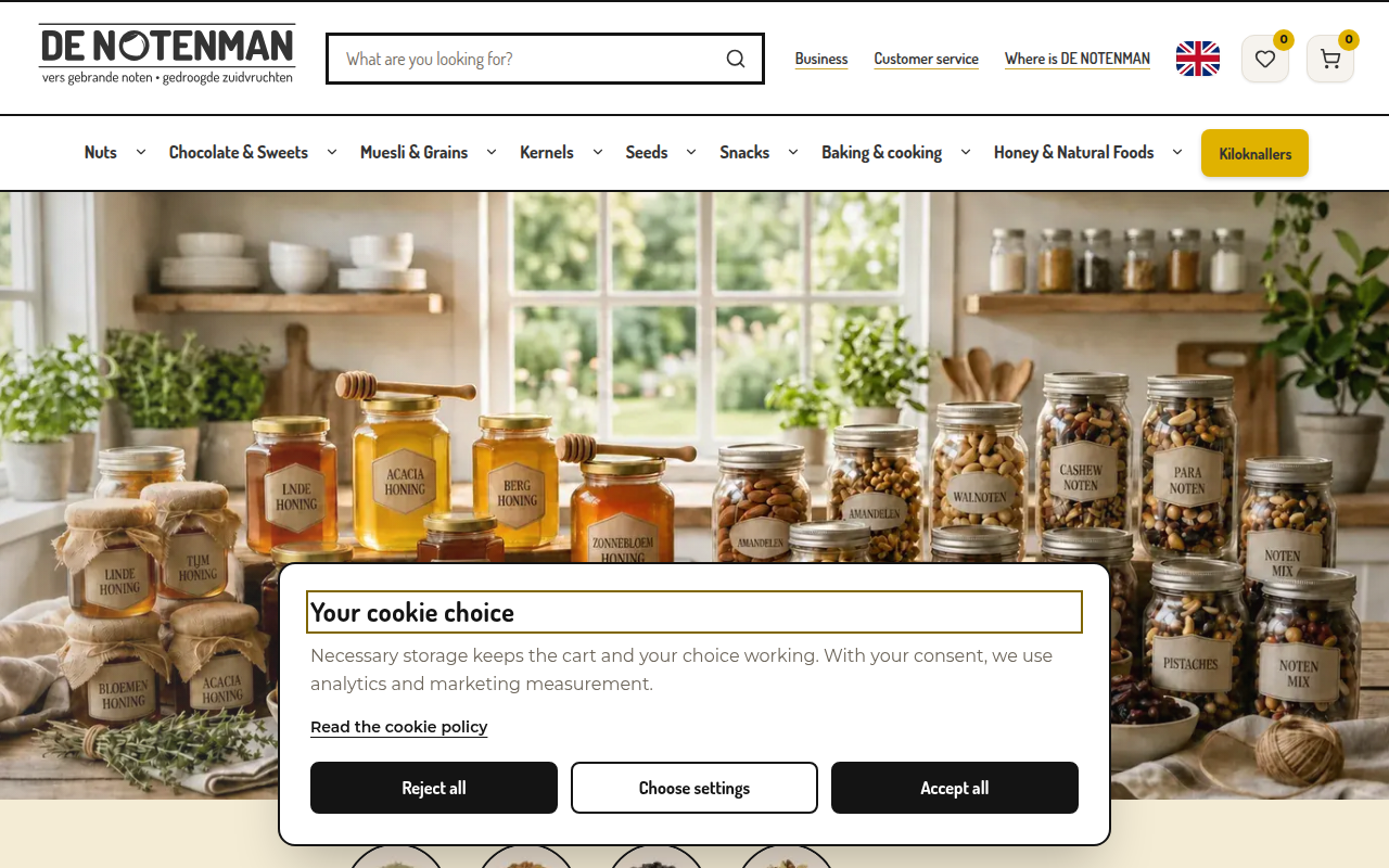 Screenshot van denotenman.com
