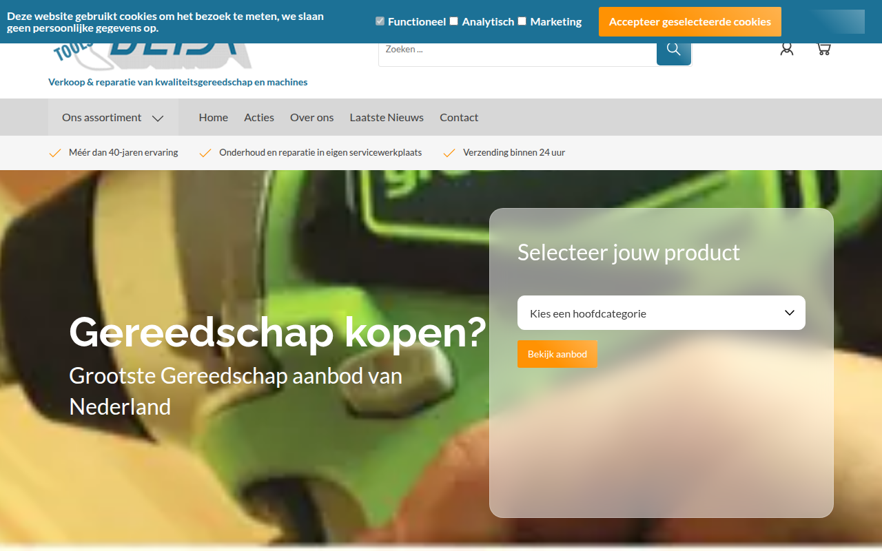 Screenshot van depatools.nl