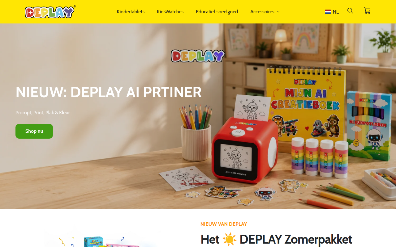 Screenshot van deplay.nl