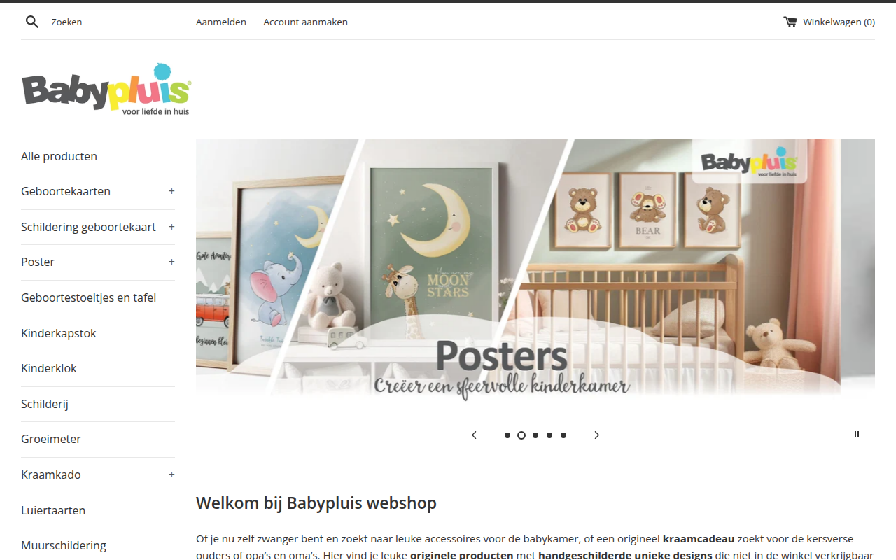 Screenshot van Babypluis voor liefde in huis - Geboortestoeltje, Kraamcadeau met naam