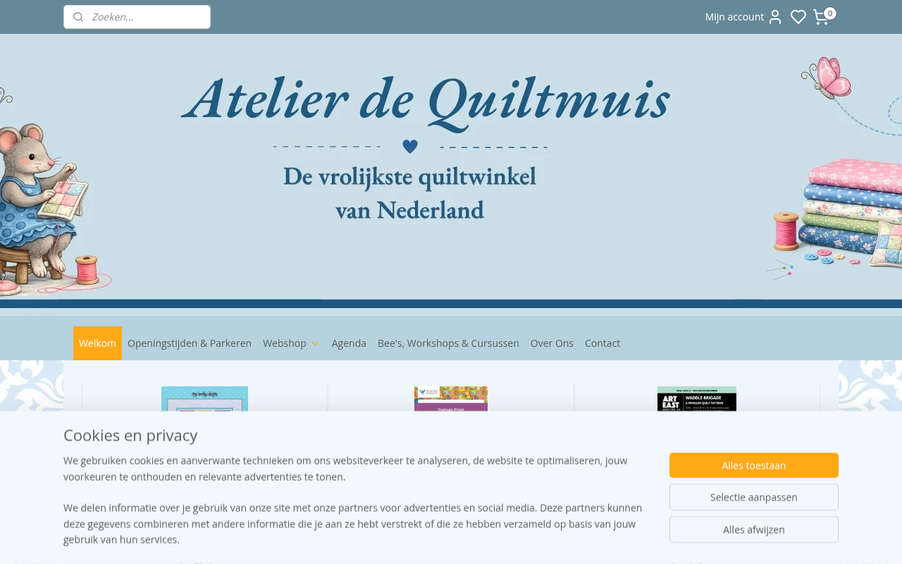 Screenshot van dequiltmuis-shop.nl