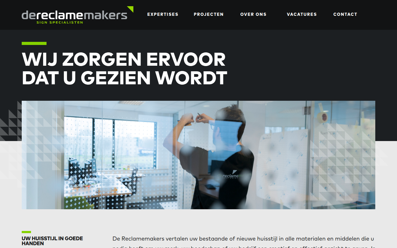 Screenshot van dereclamemakers.nl