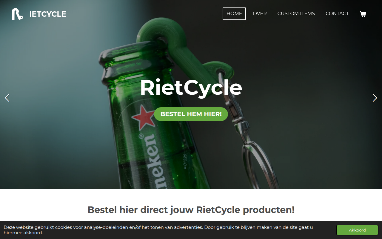 Screenshot van derietcycle.nl