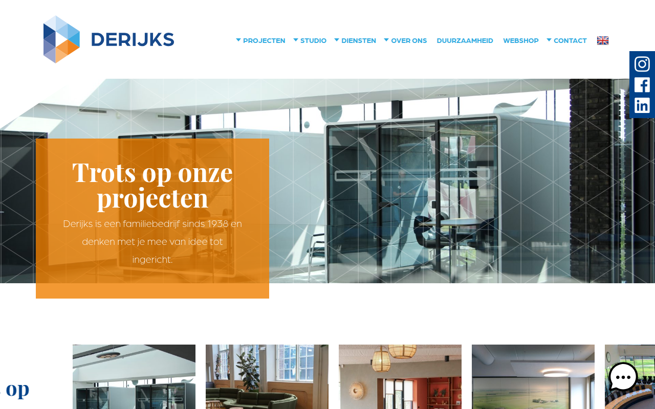 Screenshot van derijks.nl