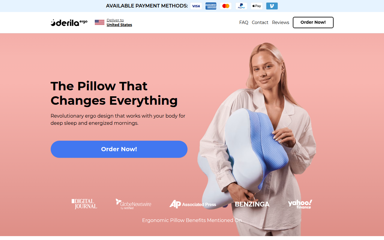 Screenshot van derila-ergo-official.com