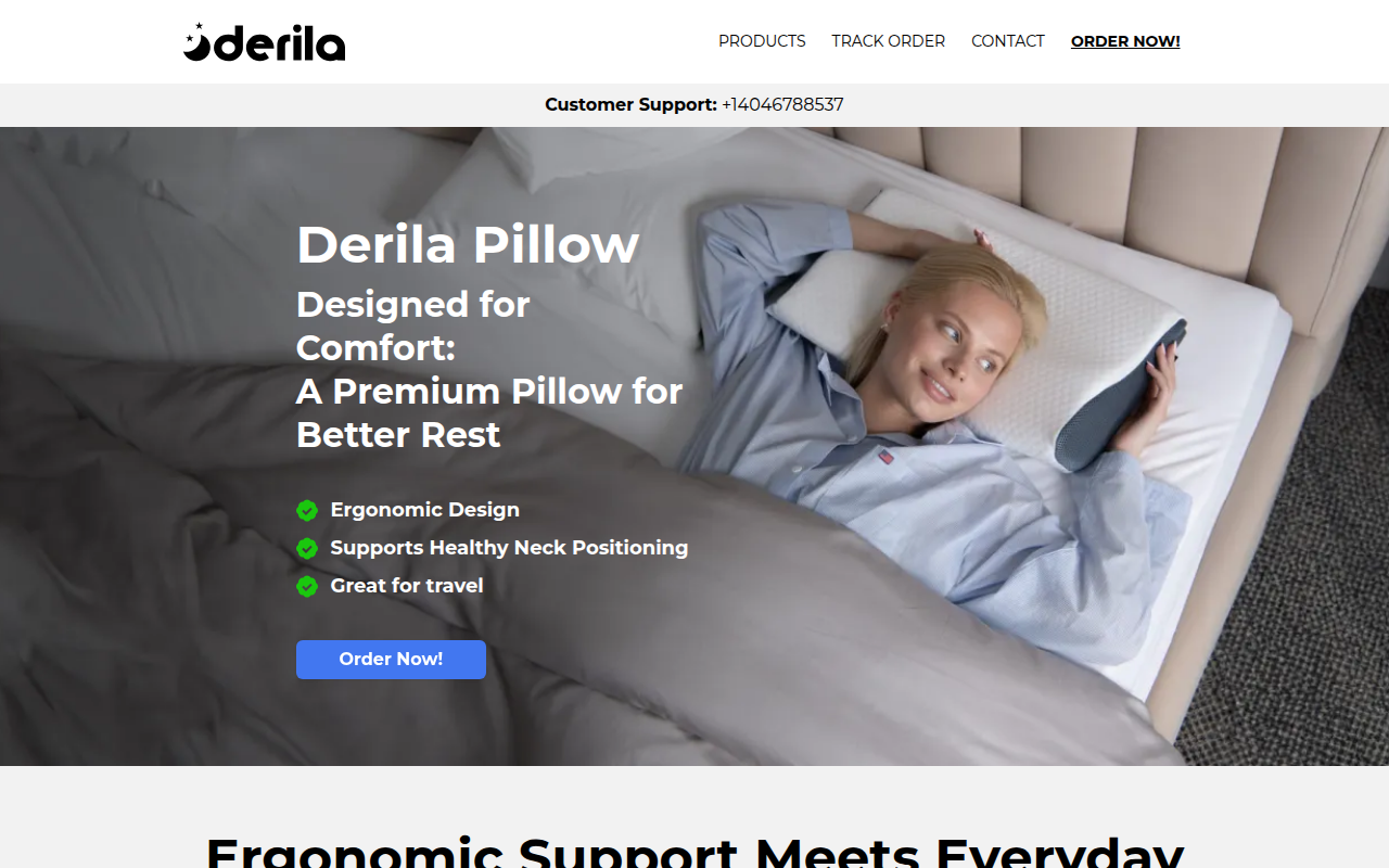 Screenshot van derilasleep.com