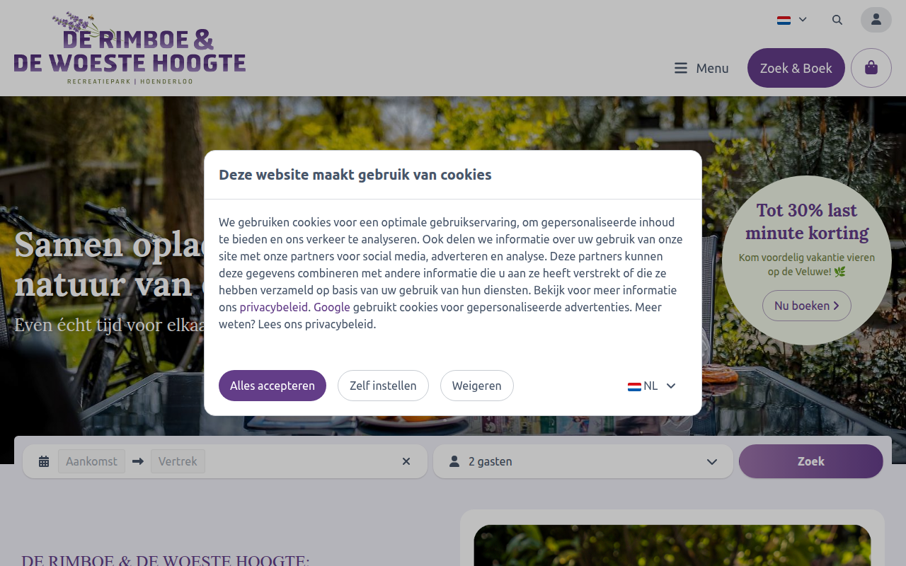 Screenshot van derimboe.nl