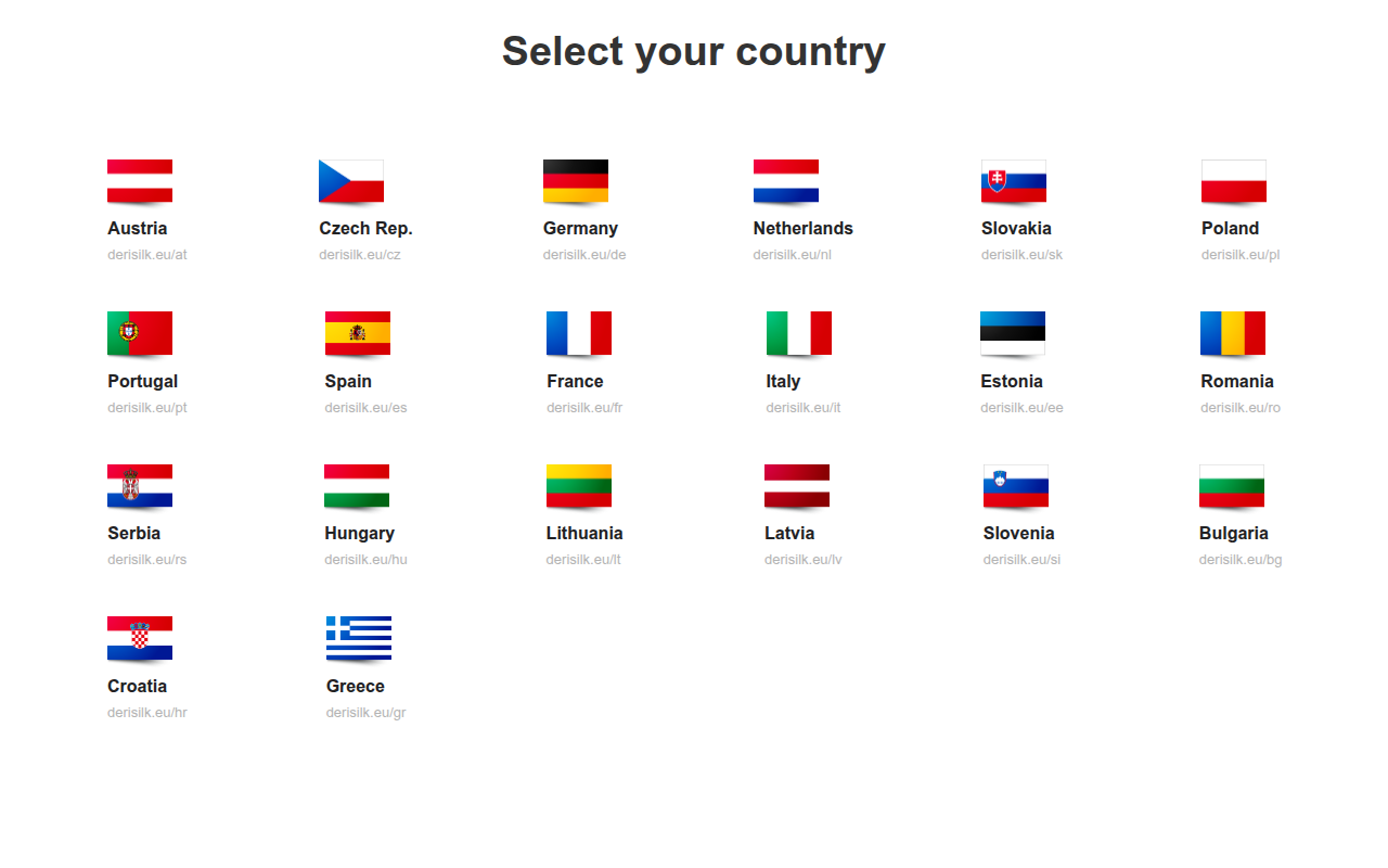 Screenshot van derisilk.eu