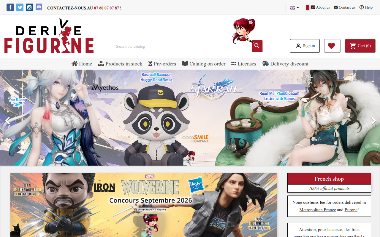Screenshot van derivefigurine.com