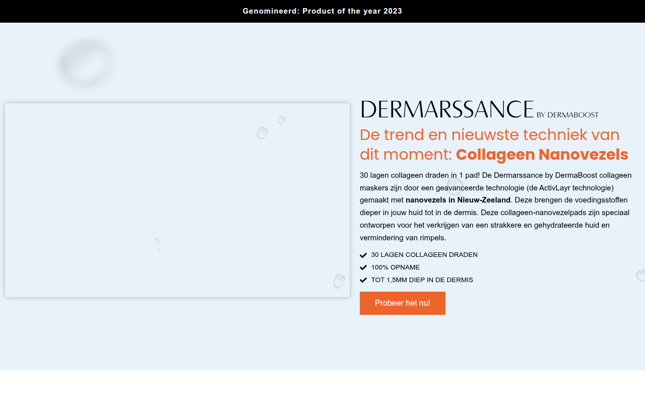 Screenshot van dermaboost.nl