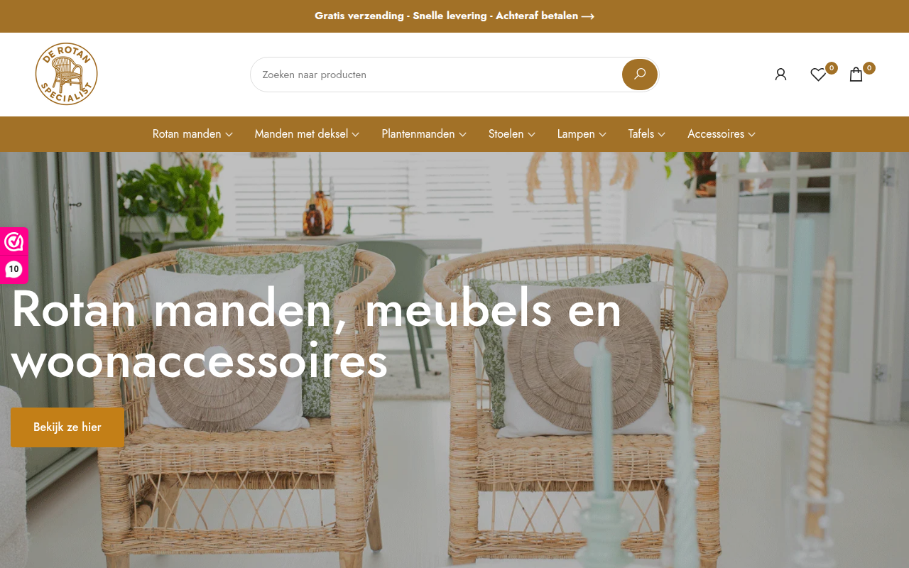 Screenshot van derotanspecialist.nl
