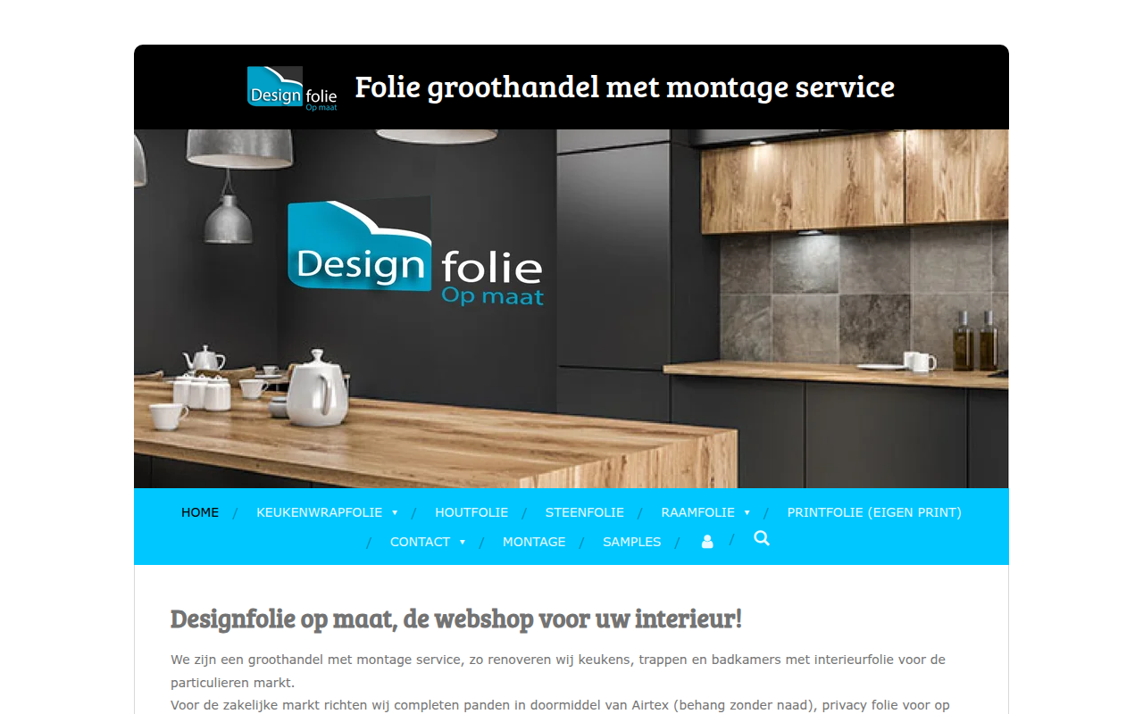 Screenshot van designfolieopmaat.nl