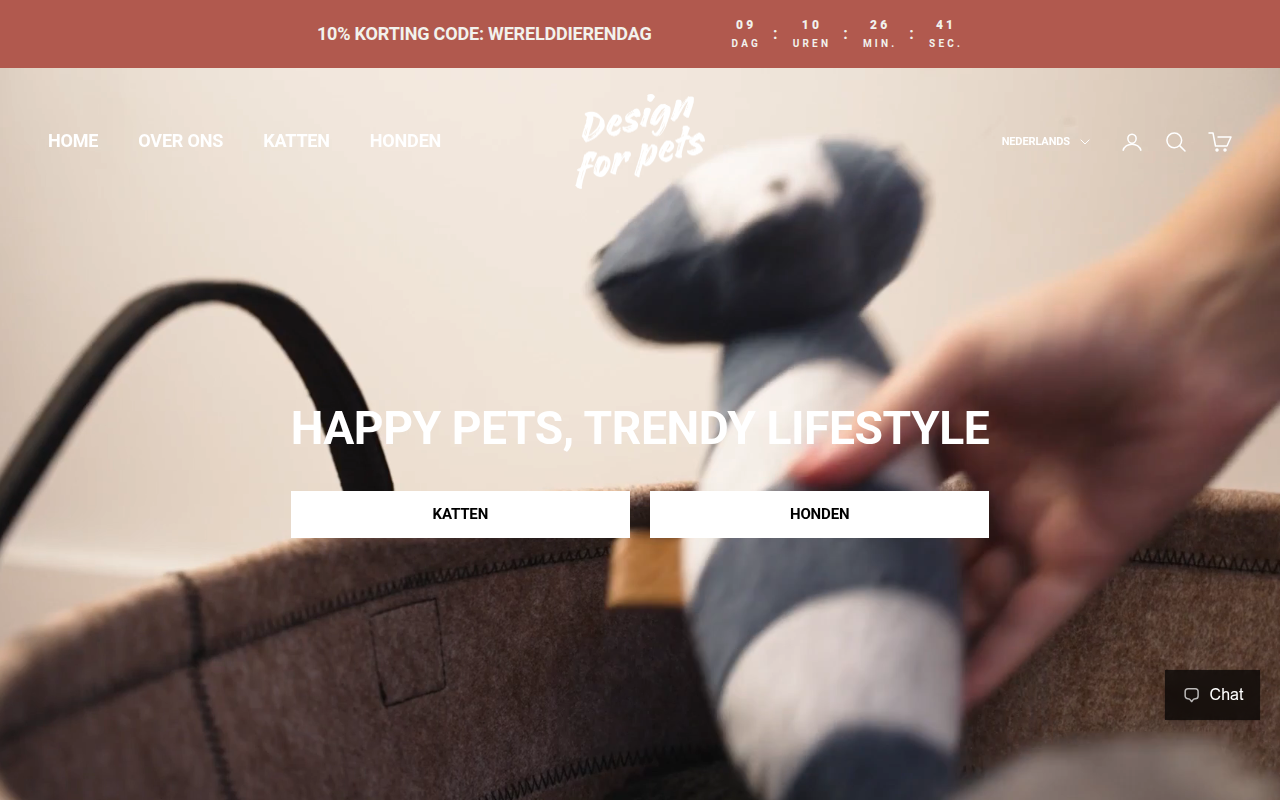 Screenshot van designforpets.eu