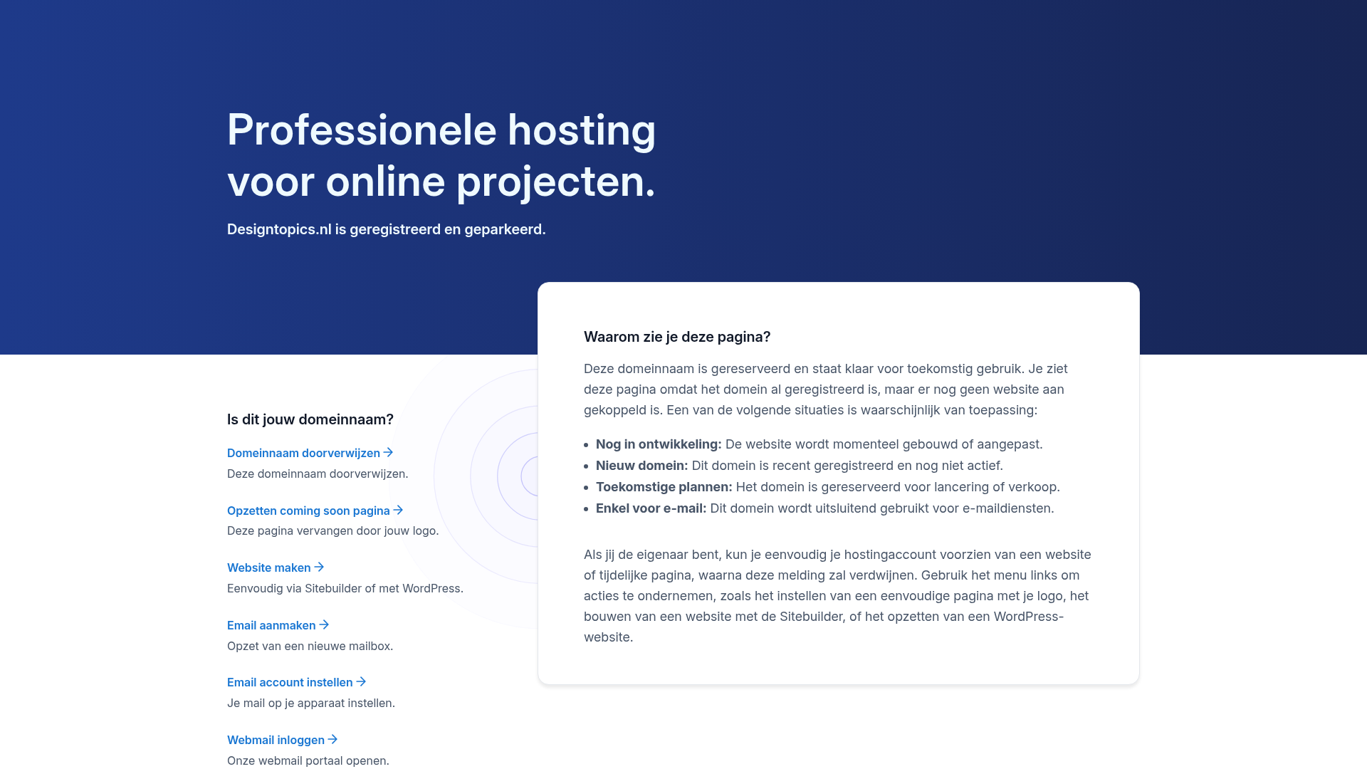 Screenshot van designtopics.nl