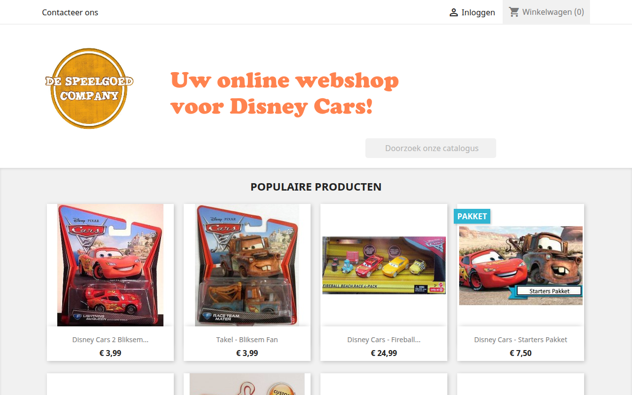 Screenshot van despeelgoedcompany.nl