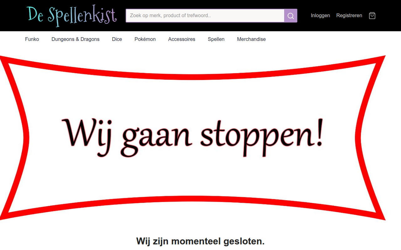 Screenshot van despellenkist.nl