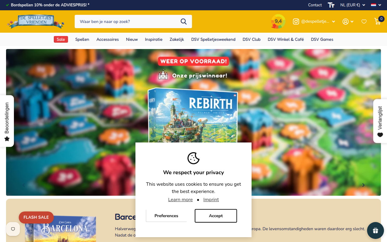 Screenshot van despelletjesvrienden.nl