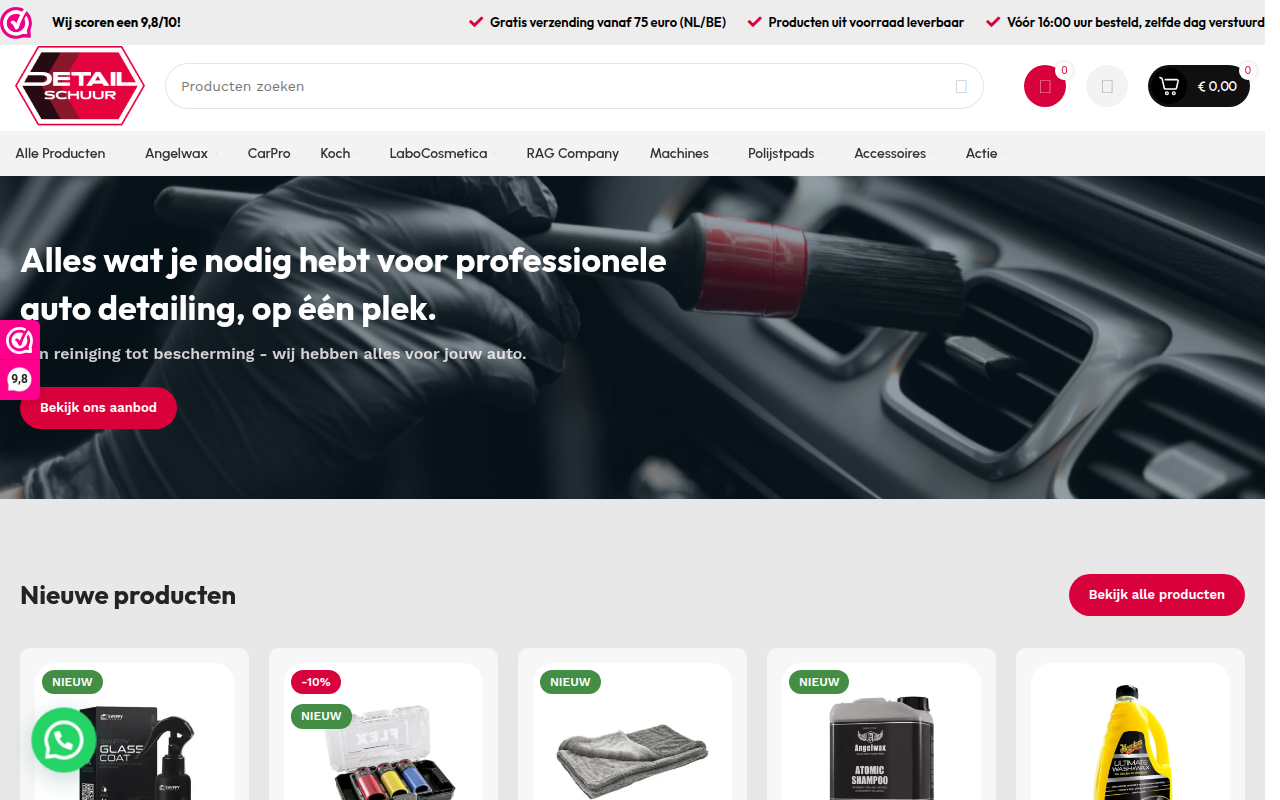 Screenshot van detailschuur.nl