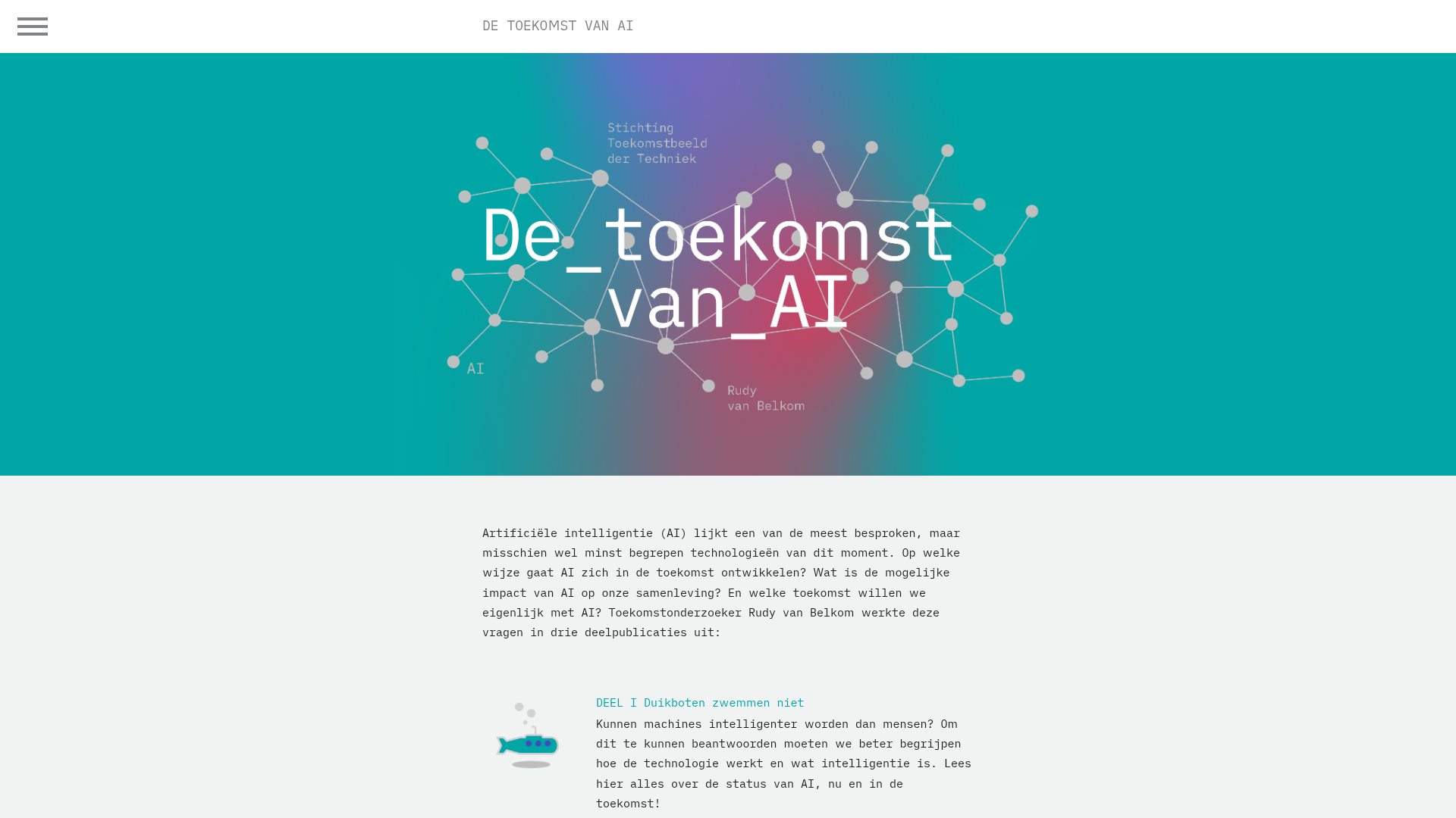 Screenshot van detoekomstvanai.nl