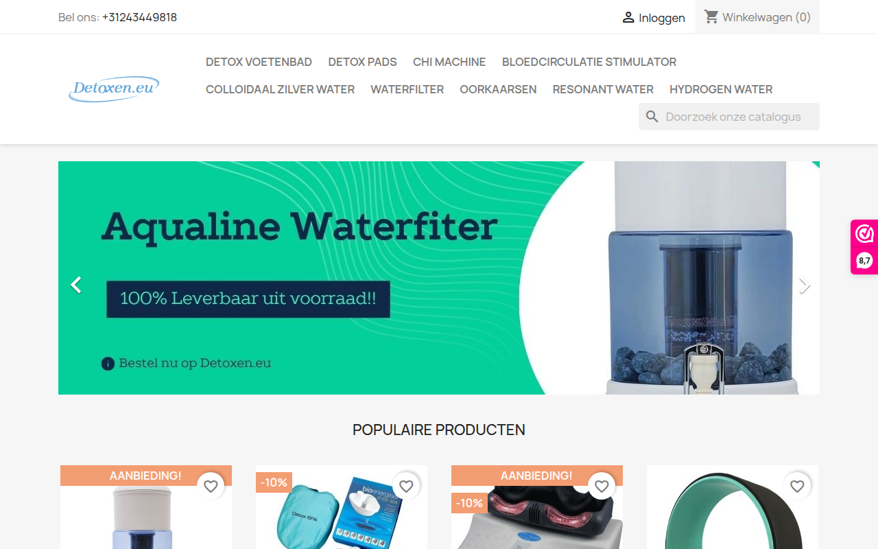 Screenshot van detoxen.eu