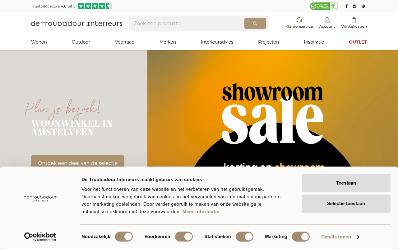Screenshot van detroubadour.nl