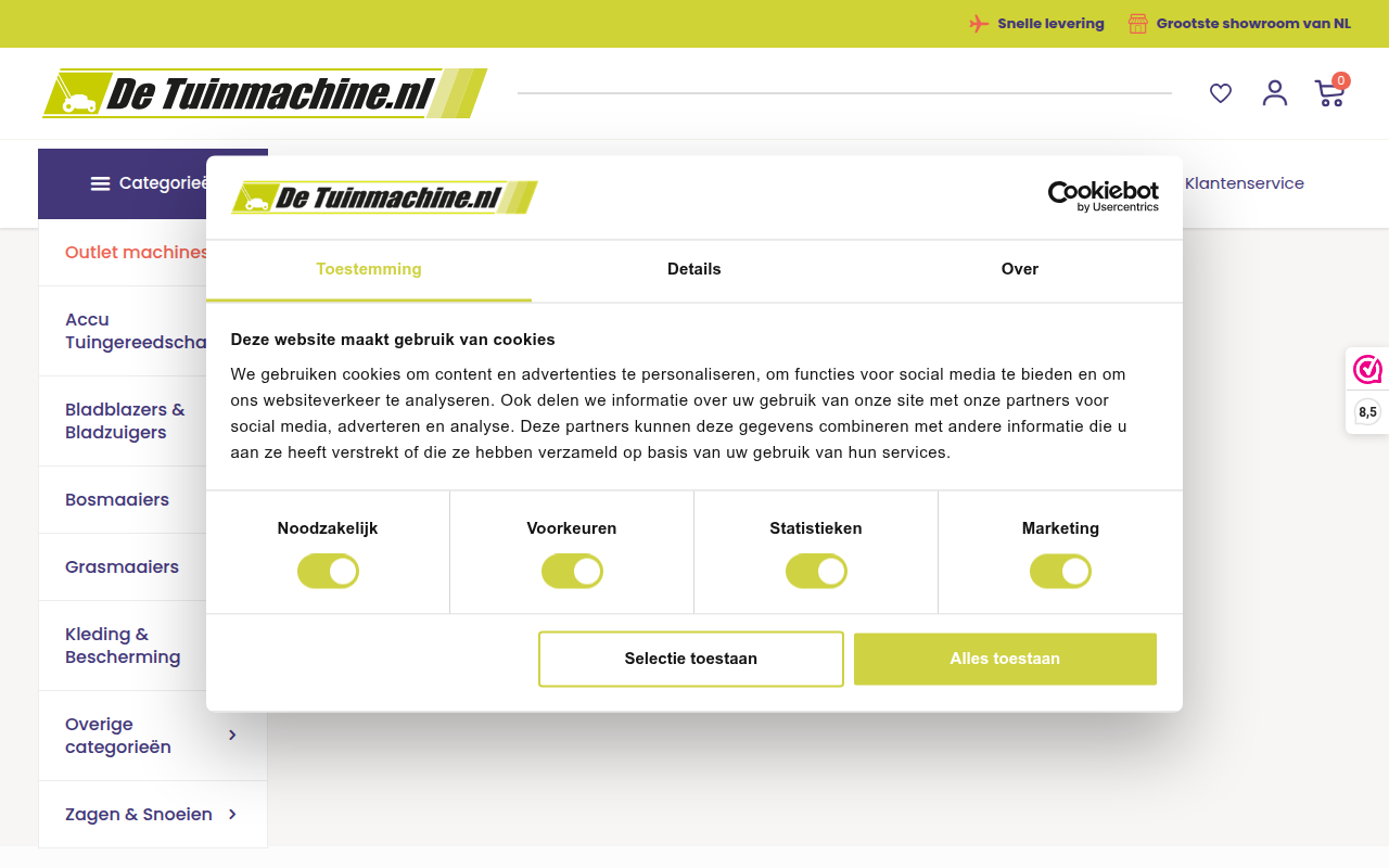 Screenshot van detuinmachine.nl
