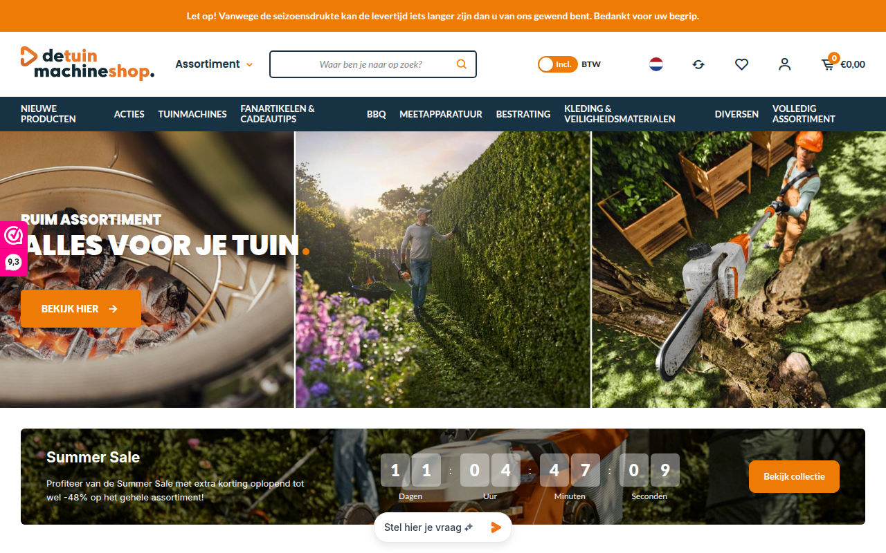 Screenshot van detuinmachineshop.nl