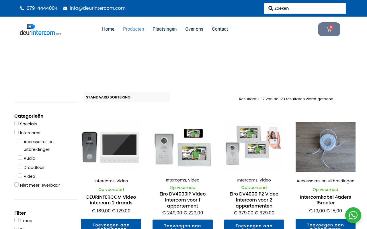 Screenshot van Deurintercom