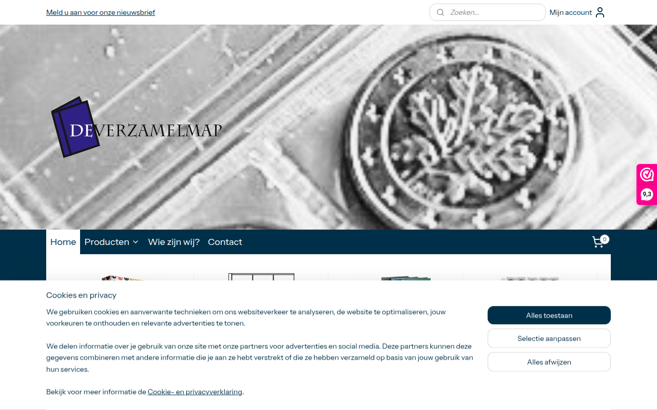 Screenshot van deverzamelmap.nl
