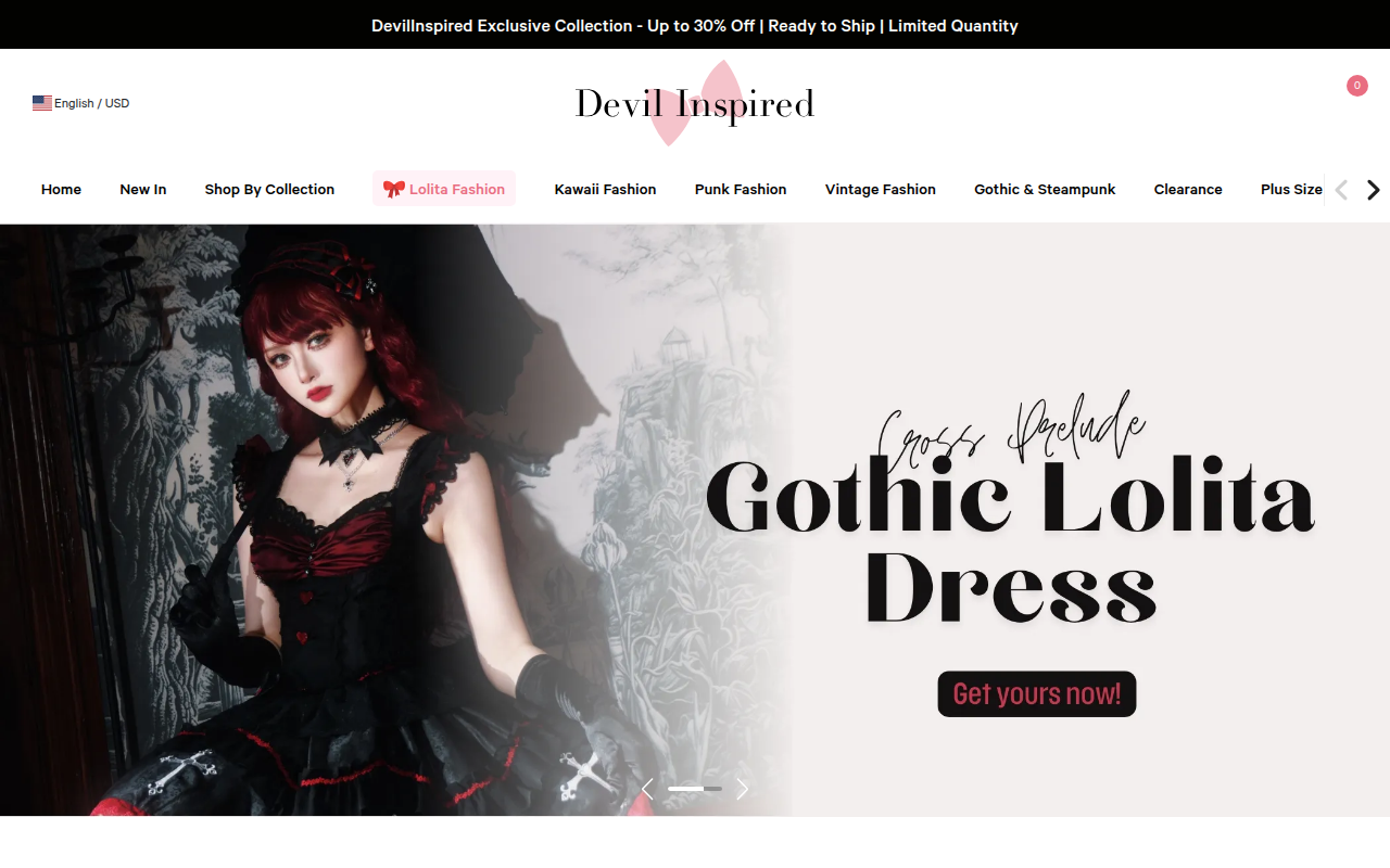 Screenshot van devilinspired.com