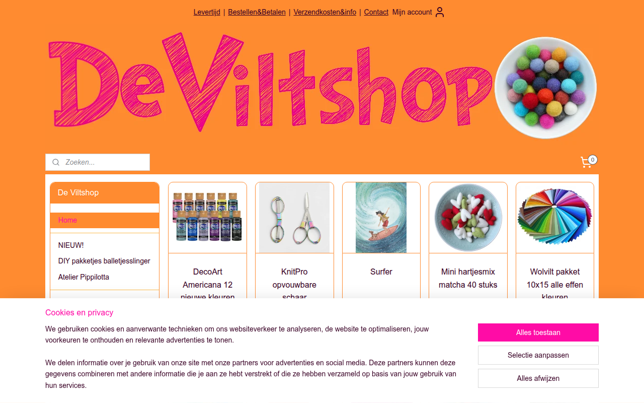 Screenshot van deviltshop.nl