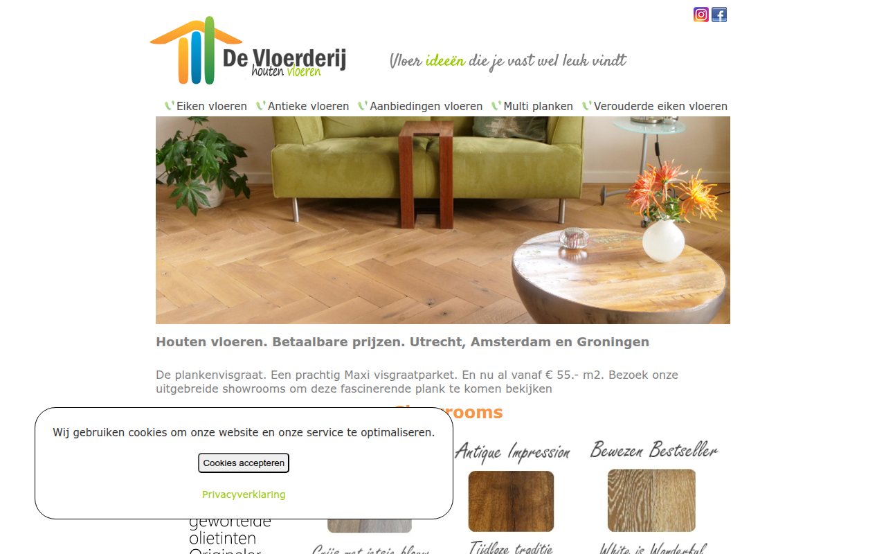 Screenshot van devloerderij.nl