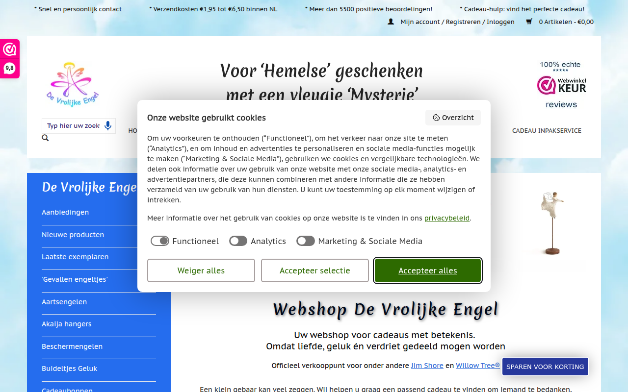 Screenshot van devrolijkeengel.nl