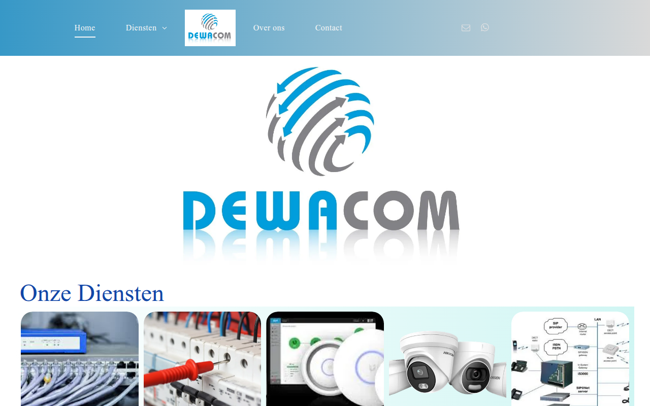 Screenshot van dewacom.nl
