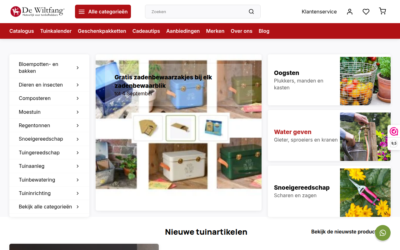 Screenshot van dewiltfang.nl