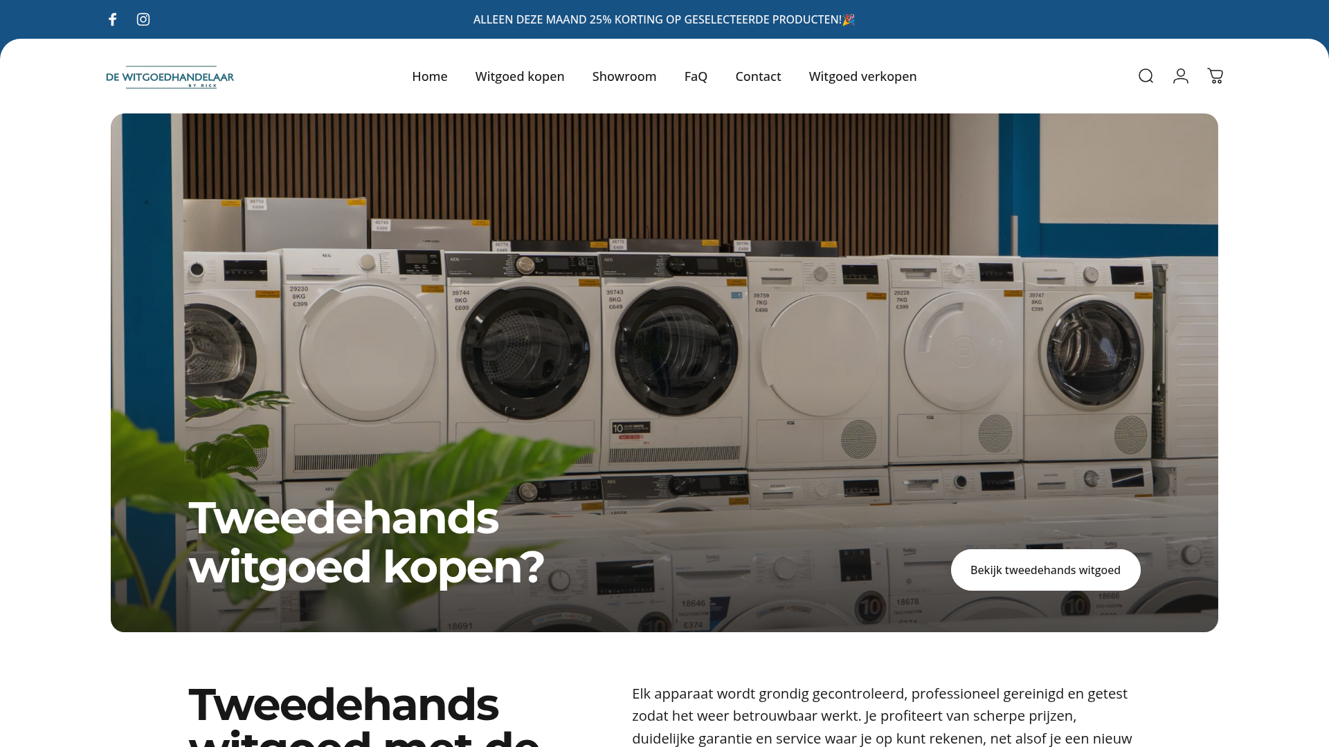 Screenshot van dewitgoedhandelaar.nl