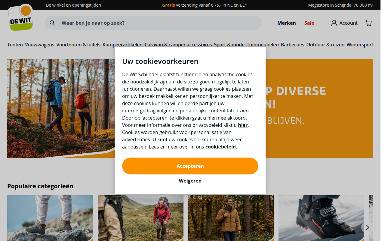 Screenshot van dewitschijndel.nl