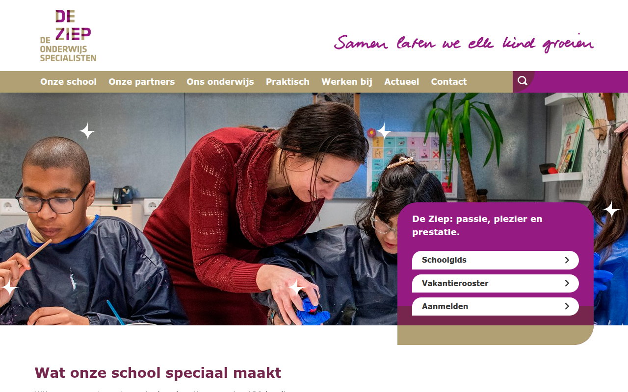 Screenshot van deziep.nl