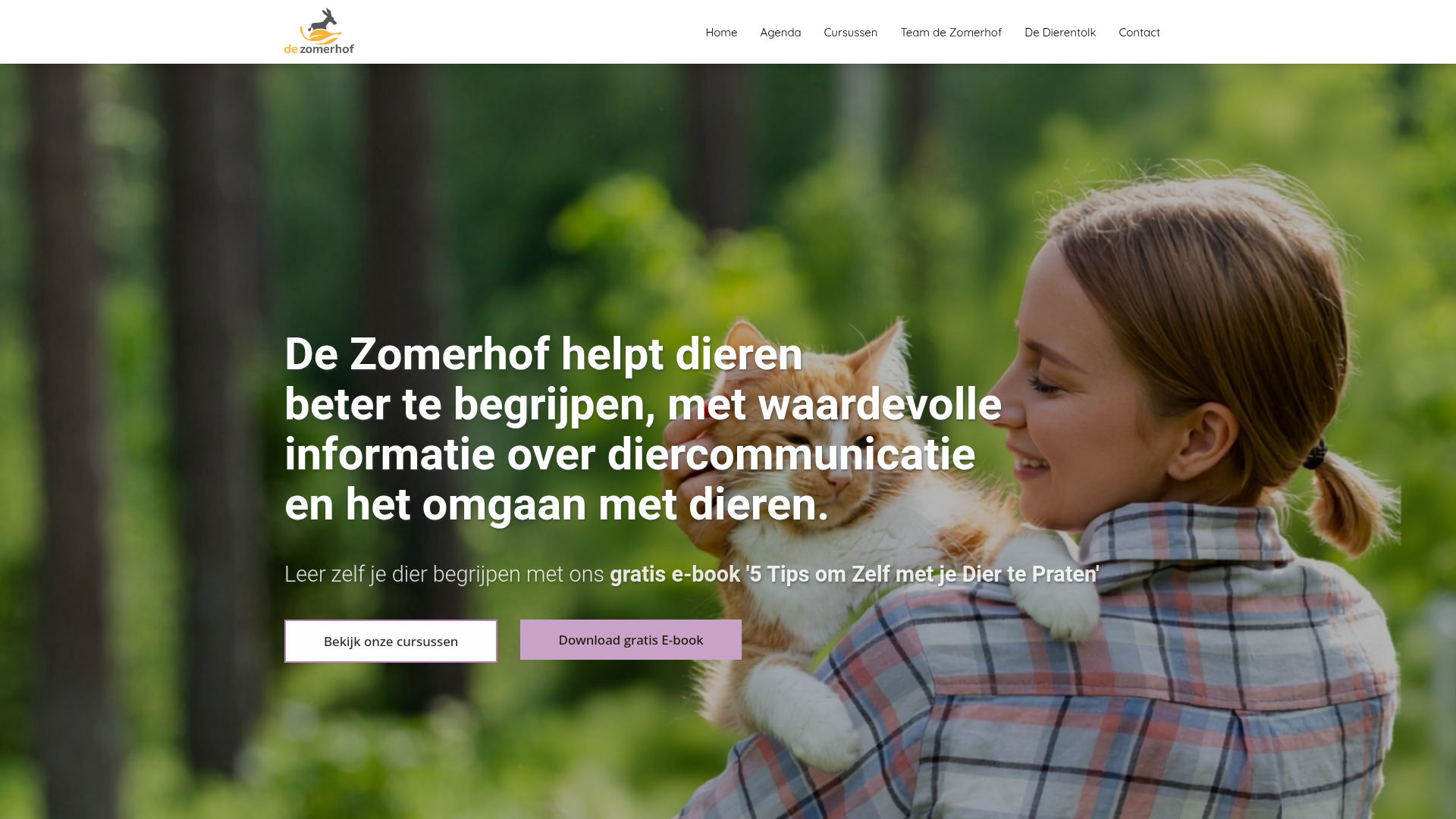 Screenshot van dezomerhof.nl
