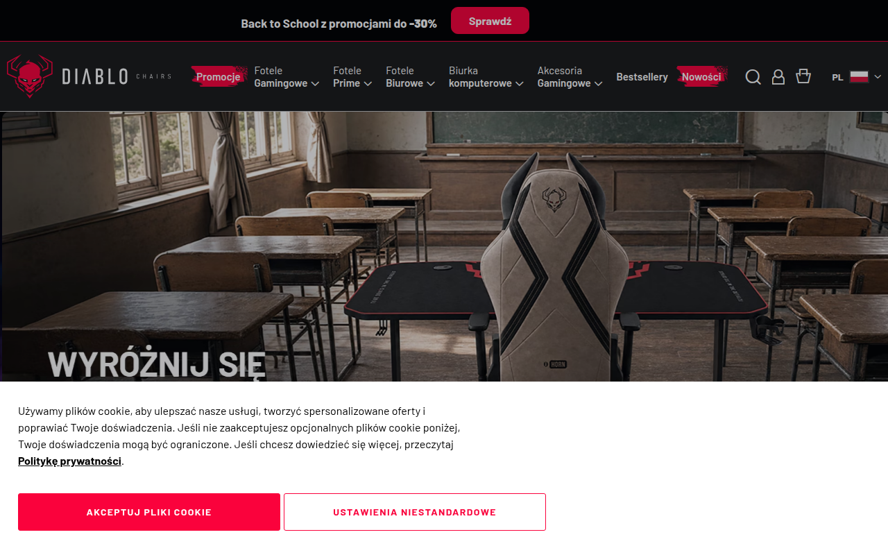 Screenshot van diablochairs.com