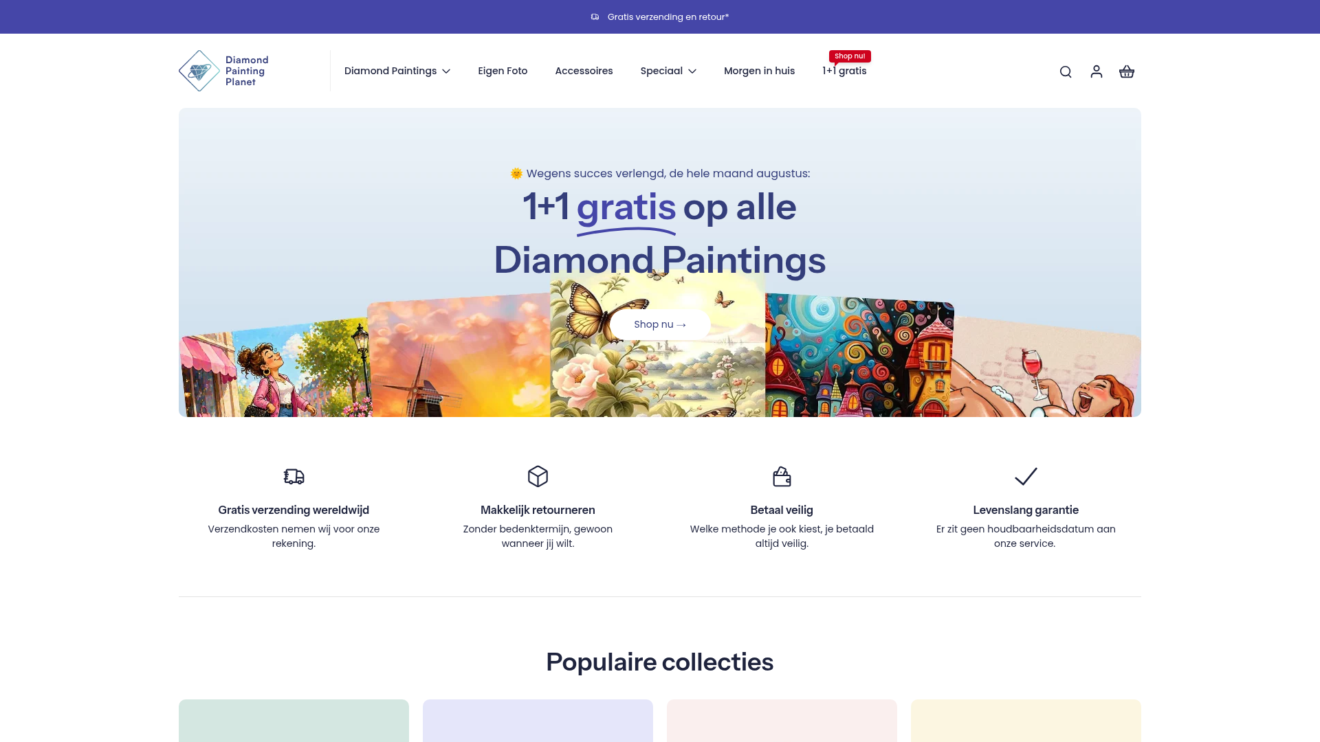Screenshot van diamondpaintingplanet.be