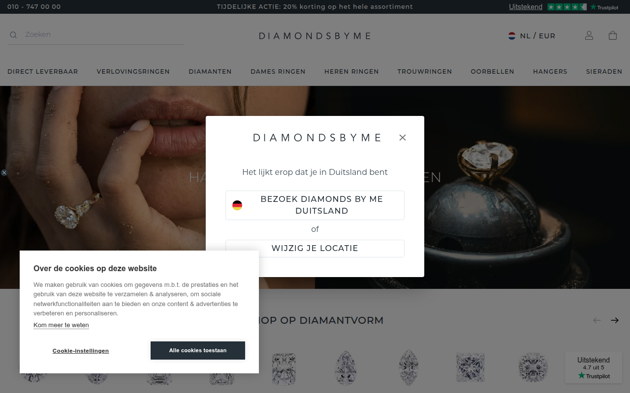 Screenshot van diamondsbyme.nl