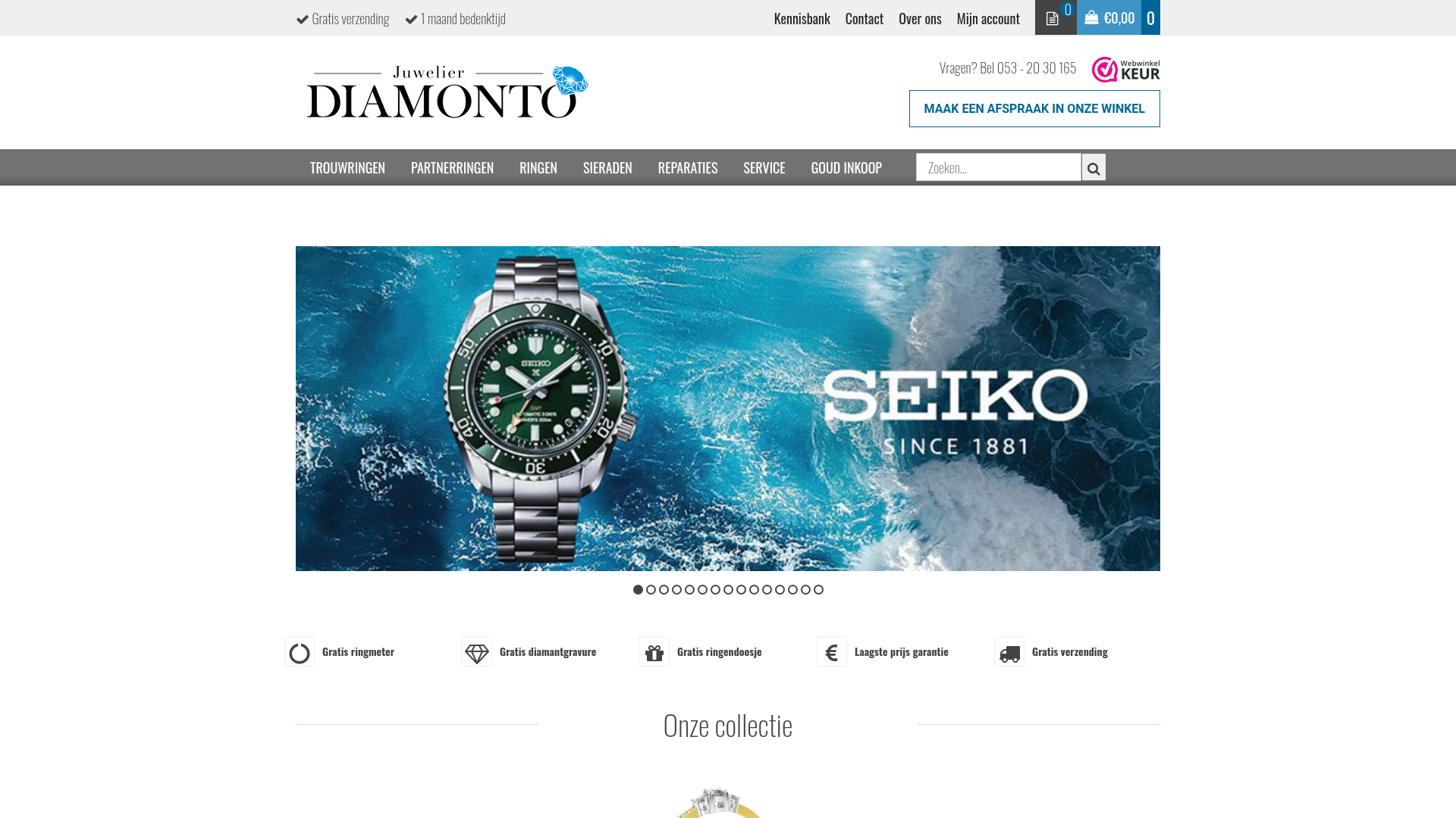 Screenshot van diamonto.nl