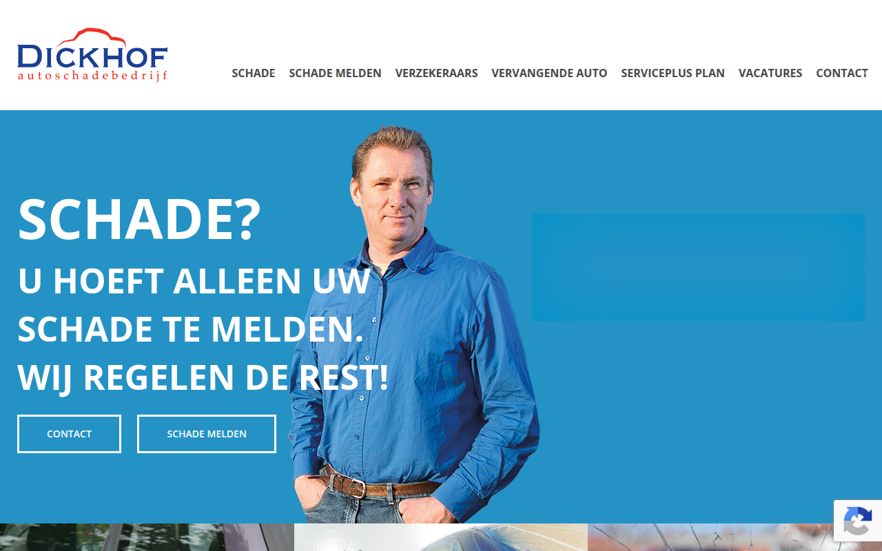 Screenshot van dickhof.nl