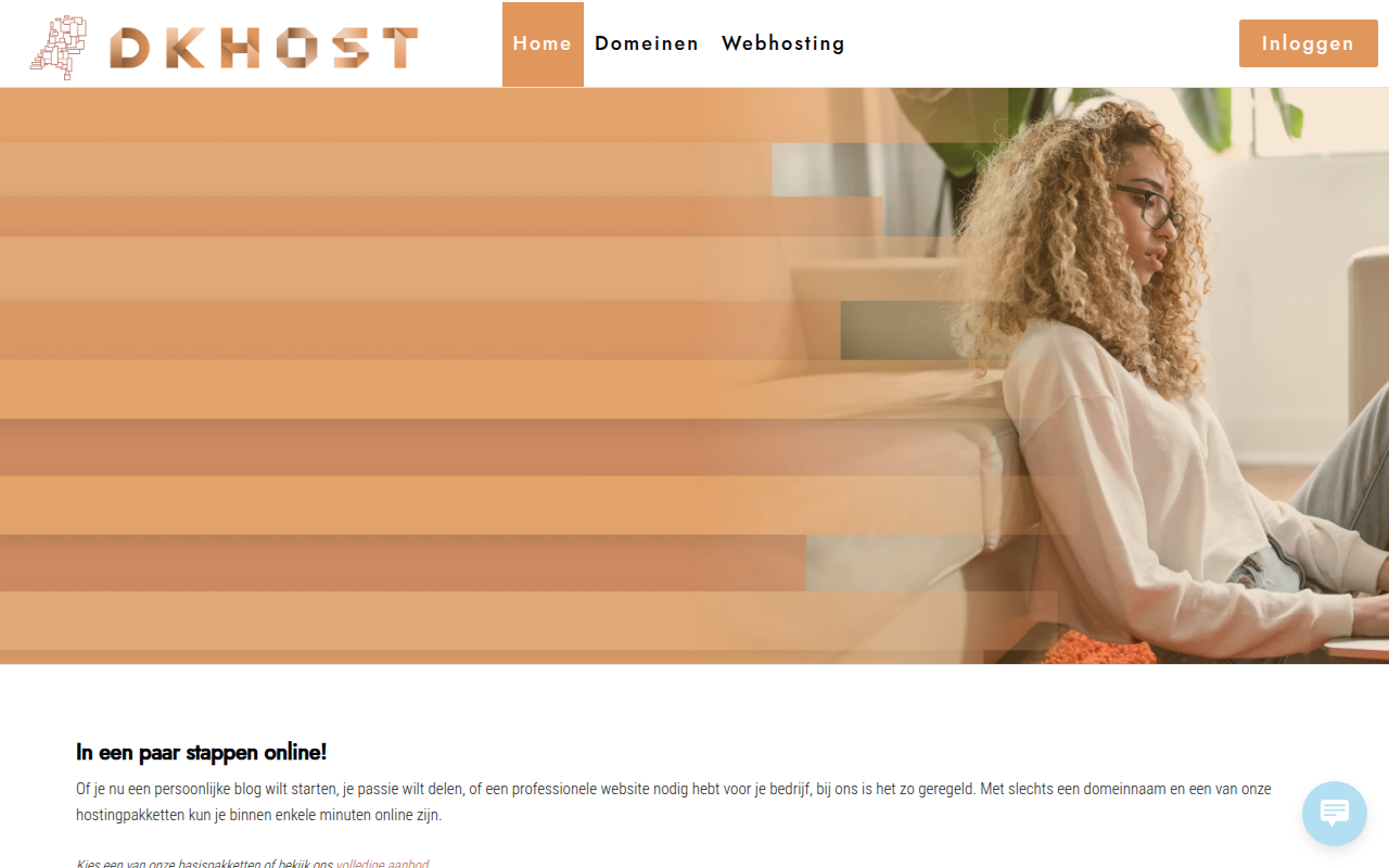 Screenshot van dienstkoning.nl