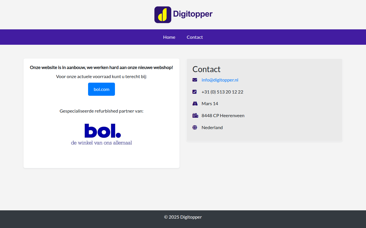Screenshot van digitopper.nl