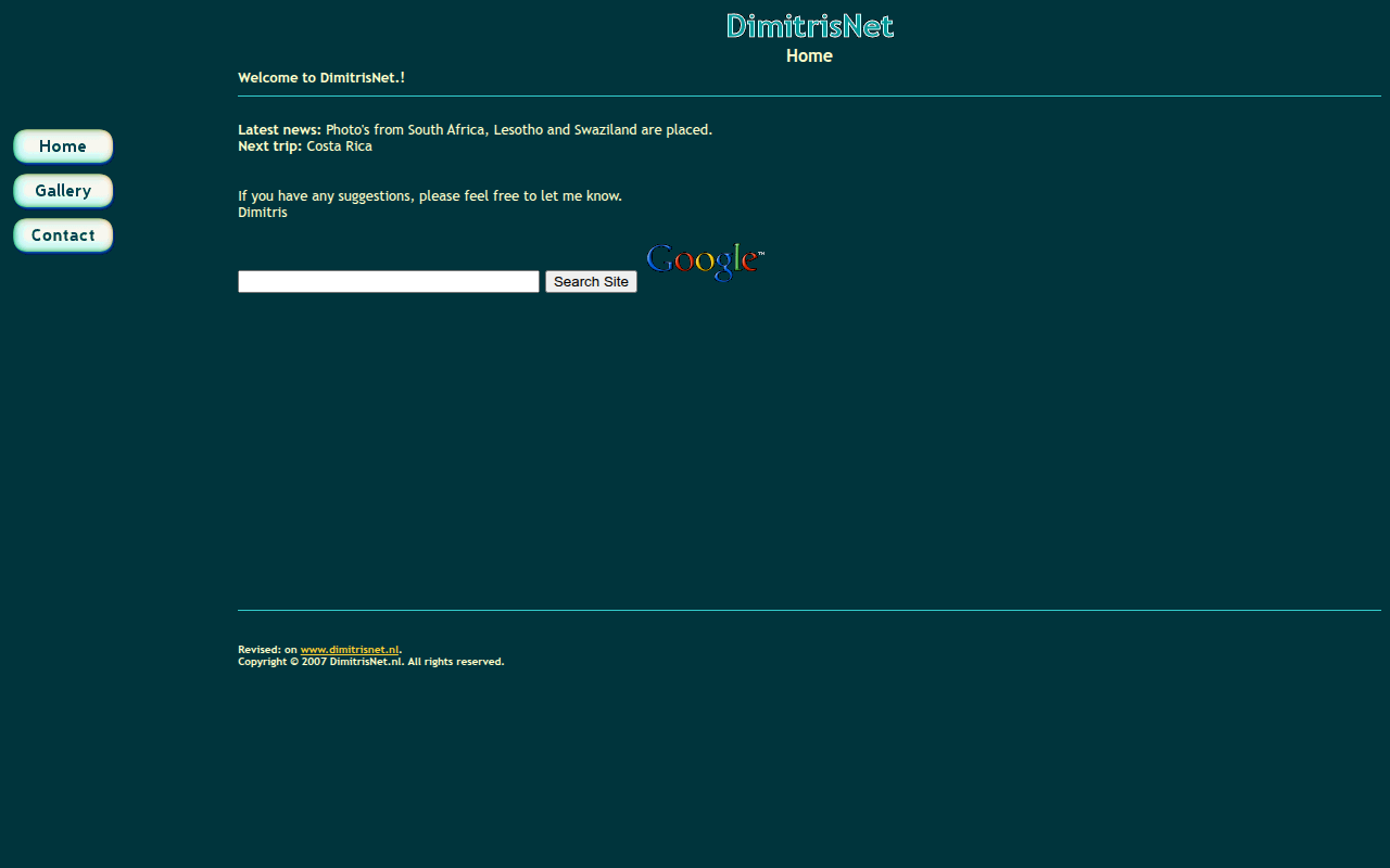 Screenshot van dimitrisnet.nl
