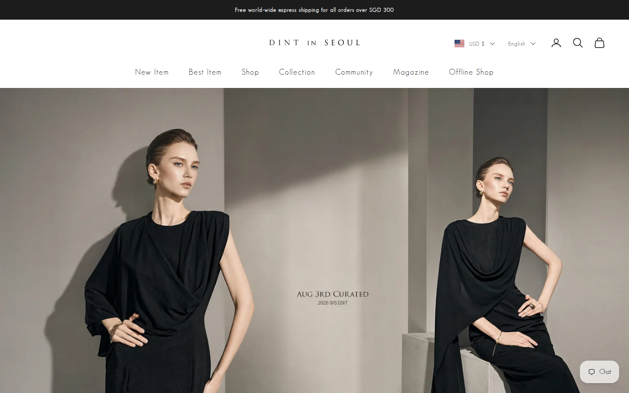 Screenshot van dintkorea.com