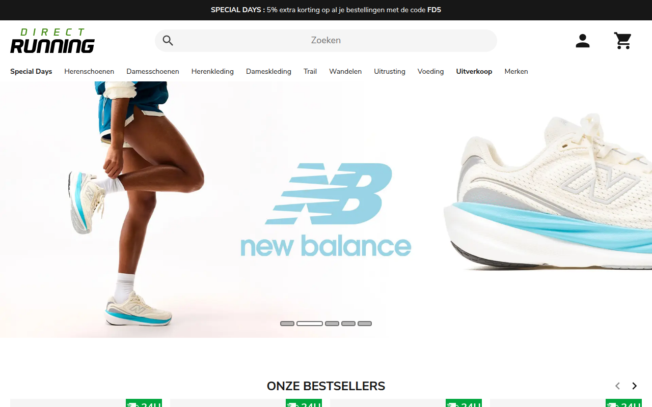 Screenshot van direct-running.nl